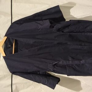 COS Navy Blue Lightweight Cotton Trench Coat Size EU34